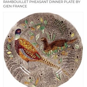 Vintage French Gien France  Plate Hand Painted